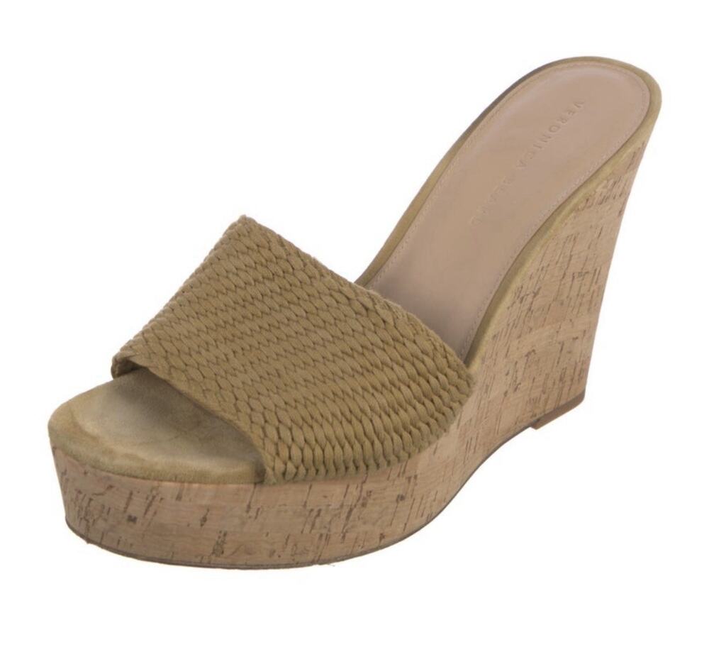 Veronica Beard Dali Espadrille Woven Wedge Desert Size 11